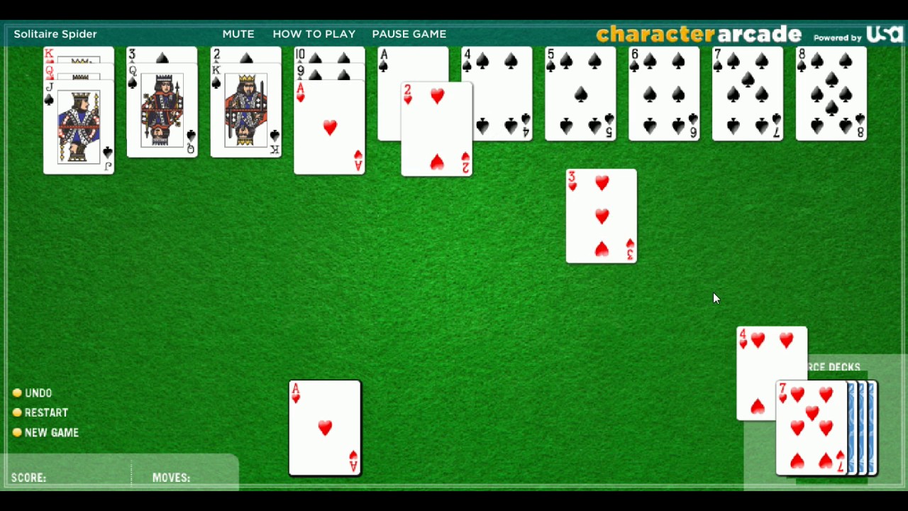 Spider solitaire games